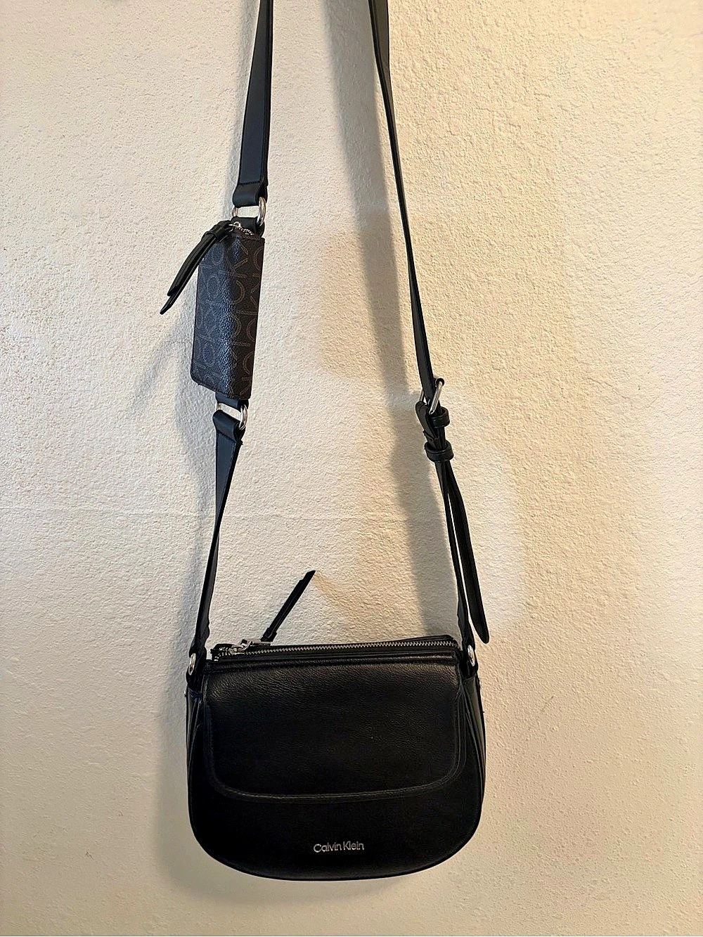 Calvin Klein Black & Brown Crossbody Bag